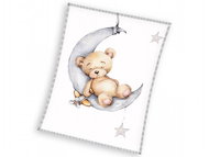 Carbotex Baby fleece blanket Teddy Bear on the Moon 110 × 140 cm - Blanket