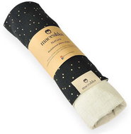 Maceshka double muslin shawl Noir gold polka dot/Ecru - Cloth Nappies