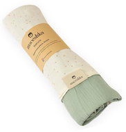 Maceshka double muslin shawl Ecru gold polka dot/Khaki - Cloth Nappies