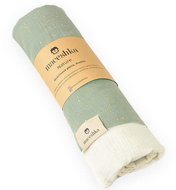 Maceshka double muslin shawl Khaki gold polka dot/Ecru - Cloth Nappies