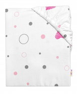 Baby Nellys I love Girl, 120 ×60 cm, pink / white - Cot sheet