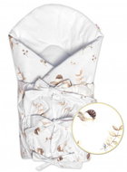 Baby Nellys, Premium cotton, Birdie, white - Swaddle Blanket