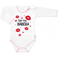 Baby Nellys Body with funny text, Grandma was here, size 86 - Bodysuit for Babies