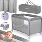 Ricokids Cestovní postýlka RK-240, 125 x 65 x 78 cm, šedá levandule - Cestovní postýlka