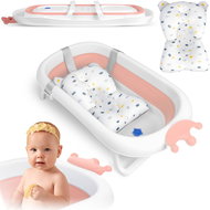 Ricokids Baby bath tub with cushion RK-280, white and pink - Baby Bathtub