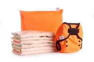 Ella´s House Bum fold pack eco orange diaper set, size L - Nappy Set