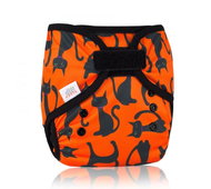 Ella´s House Bum wrap Black cats, size XL - Nappies