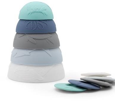 Jellystone Designs Silikonové stohovací kelímky oceán - Stacking Pyramid - Main image