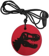 Jellystone Designs Uklidňující přívěsek Dinosaurus červený - Necklace