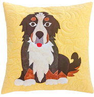 HANDY PETS Patchwork Bernese Mountain Dog yellow 42 × 42 cm - Pillowcase