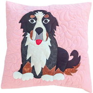 HANDY PETS Patchwork Bernese Mountain Dog pink 42 × 42 cm - Pillowcase