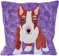 HANDY PETS Patchwork English Bull Terrier purple 42 × 42 cm - Pillowcase