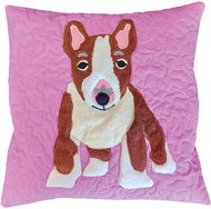 HANDY PETS Patchwork English Bull Terrier Pink 42 × 42 cm - Pillowcase