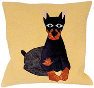 HANDY PETS Patchwork Doberman yellow 42 × 42 cm - Pillowcase