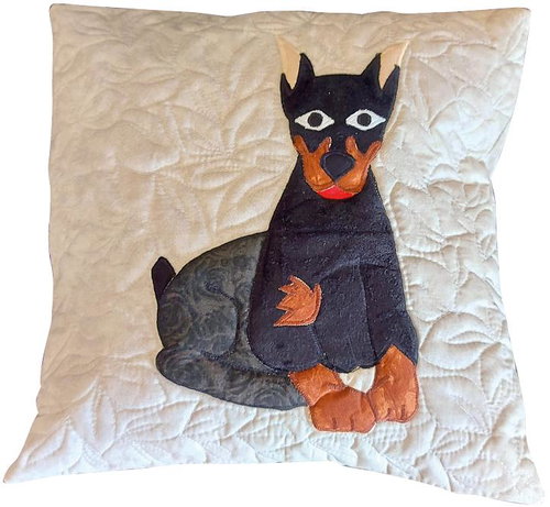 HANDY PETS Patchwork Doberman light 42 × 42 cm - Pillowcase - Main image
