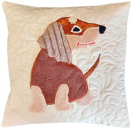 HANDY PETS Patchwork Rough-haired Dachshund light 42 × 42 cm - Pillowcase