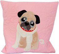 HANDY PETS Patchwork Pug pink 42 × 42 cm - Pillowcase