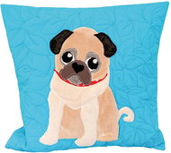 HANDY PETS Patchwork Pug blue 42 × 42 cm - Pillowcase
