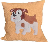 HANDY PETS Patchwork English Bulldog Peach 42 × 42 cm - Pillowcase