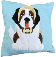 HANDY PETS Patchwork St. Bernard blue 44 × 44 cm - Pillowcase