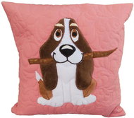 HANDY PETS Patchwork Bassett pink 44 × 44 cm - Pillowcase