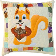 HANDY PETS Patchwork Squirrel Zubajda light yellow 44 × 44 cm - Pillowcase
