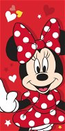 JERRY FABRICS Minnie Red heart 70 × 140 cm - Children's Bath Towel