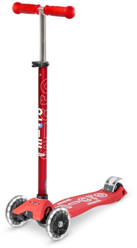 Micro Maxi Deluxe LED červená - Children's Scooter - Main image
