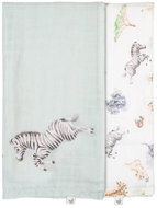 Wrendale Designs Muslin Diapers 2 pcs, African Animals - Cloth Nappies