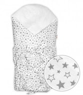 Baby Nellys Classic retro lace-up wrap Galaxie stars - white/grey - Swaddle Blanket