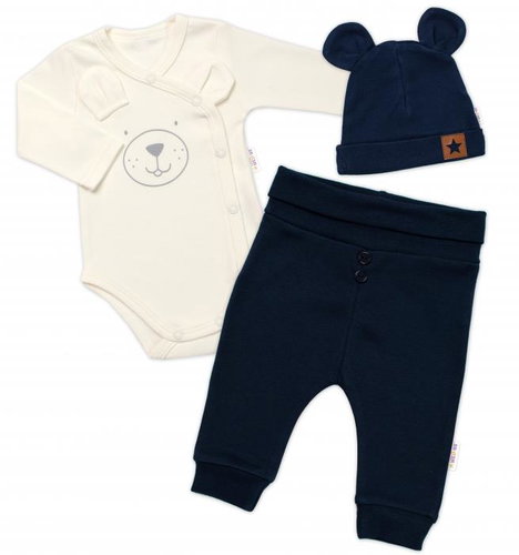 Baby Nellys Wrap body long. 68, garnet/cream - Clothes Set - Main image