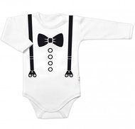 Baby Nellys, Long sleeve body, Elegant - white 56 - Bodysuit for Babies