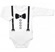 Baby Nellys, Body dlouhý rukáv, Elegán – bílé 86 - Bodysuit for Babies