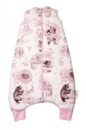 Baby Nellys Warmer sleeping bag with legs Animals on the cloud, pink - Children's Sleeping Bag