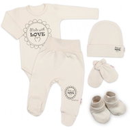 Baby Nellys 5D Made with love maternity set, beige, cappuccino - Baby Clothing Set