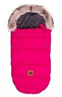 Baby Nellys Dětský fusak Style s kožešinkou a mašličkou, 110 × 50 cm, amarant/růžová - Stroller Footmuff