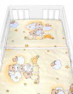 Baby Nellys Povlečení do postýlky bavlna Premium, Medvídek na žebříku - žluté, 120 × 90 cm - Bed Linen