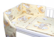 Baby Nellys Mantinel s povlečením Premium, 3D sada, Medvídek na žebříku - žluté, 120 × 90 cm - Bed Linen