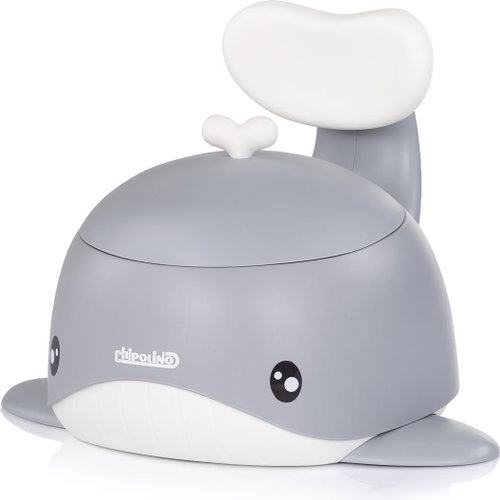 CHIPOLINO Dětský nočník s opěrkou Whale Grey - Potty - Main image