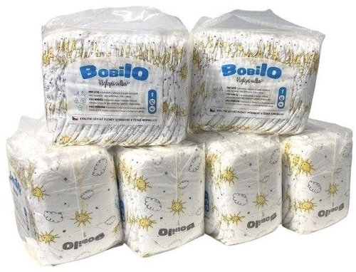 České plienky Bobilo 6× balenie plienok veľkosť 1 (2 – 5 kg) - Jednorazové plienky - Hlavný obrázok