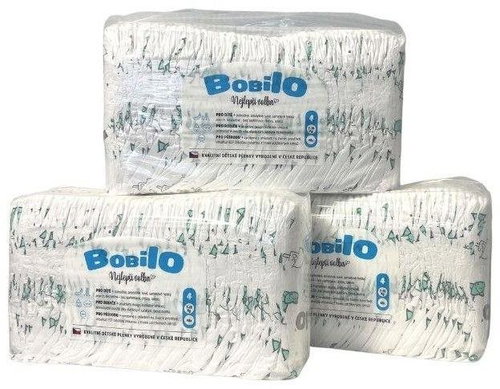 Czech Bobilo diapers 3× pack of diapers size 4 (7-18KG) - Disposable Nappies - Main image