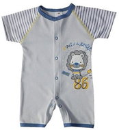 AUTEX BABY Boys overalls grey lion - Baby Romper