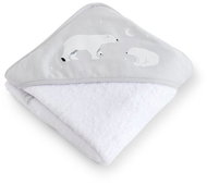 bonjourbébé Baby cotton hooded towel 100 × 100 cm, Polaris Grey - Children's Bath Towel