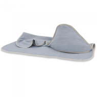 Baby Nellys Nature Muslin hooded bath towel 80 × 80 cm, jeans - Children's Bath Towel