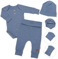 Baby Nellys Ribbed Growing Set 3D, Baby Boy, jeans - Baby Clothing Set