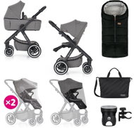 Petitemars Petite&Mars kombinovaný ICON 2v1 Dove Grey XXL AIR - Kočárek