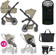 Petitemars Petite&Mars kombinovaný ICON 2v1 Mossy Green XXL AIR - Kočárek
