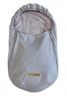 Pinkie fusak shine gold grey 0-12 měsíců podélné otvory - Fusak do kočárku
