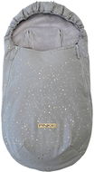 Pinkie fusak shine gold grey-lehký podélné otvory - Fusak do kočárku