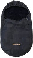Pinkie fusak small black comb 0-12 months longitudinal holes - Stroller Footmuff
